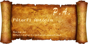 Péterfi Antónia névjegykártya